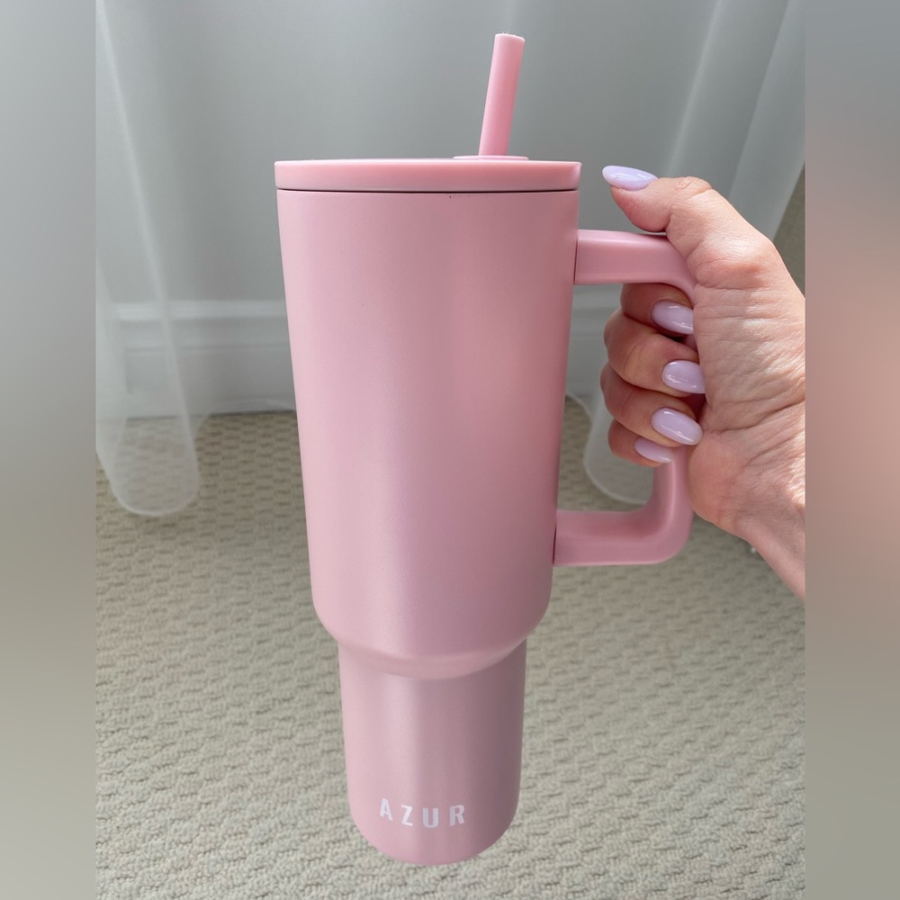 BRAND NEW Azur Pink Tumbler with Straw